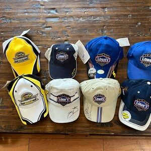 Hendrick motorsports hats from 2006 2007 Jimmy Johnson championship years.